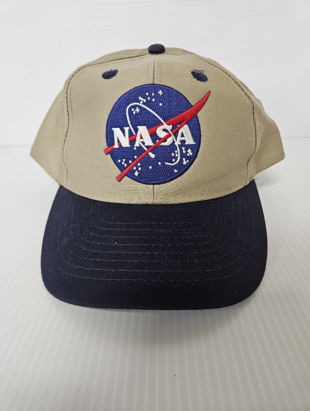 NASA Embroidered Logo Baseball Cap - Tan & Navy Os CAP0023